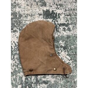 VINTAGE Carhartt Replacement Hood Quilt Lined Duck Brown Canvas Drawstring Snap